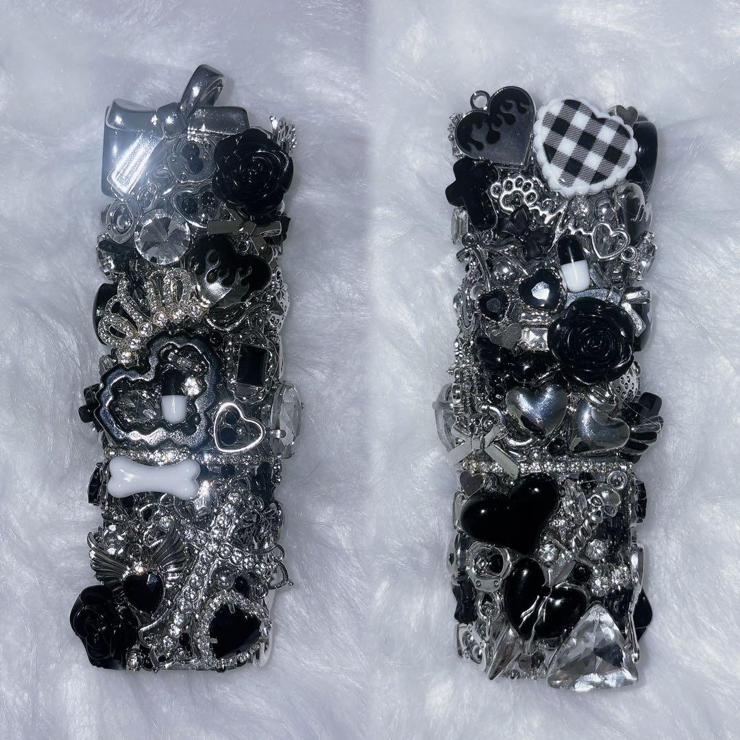 IQOS♥︎イルマワン♥︎デコケース♥︎シルバー×黒 - メルカリ