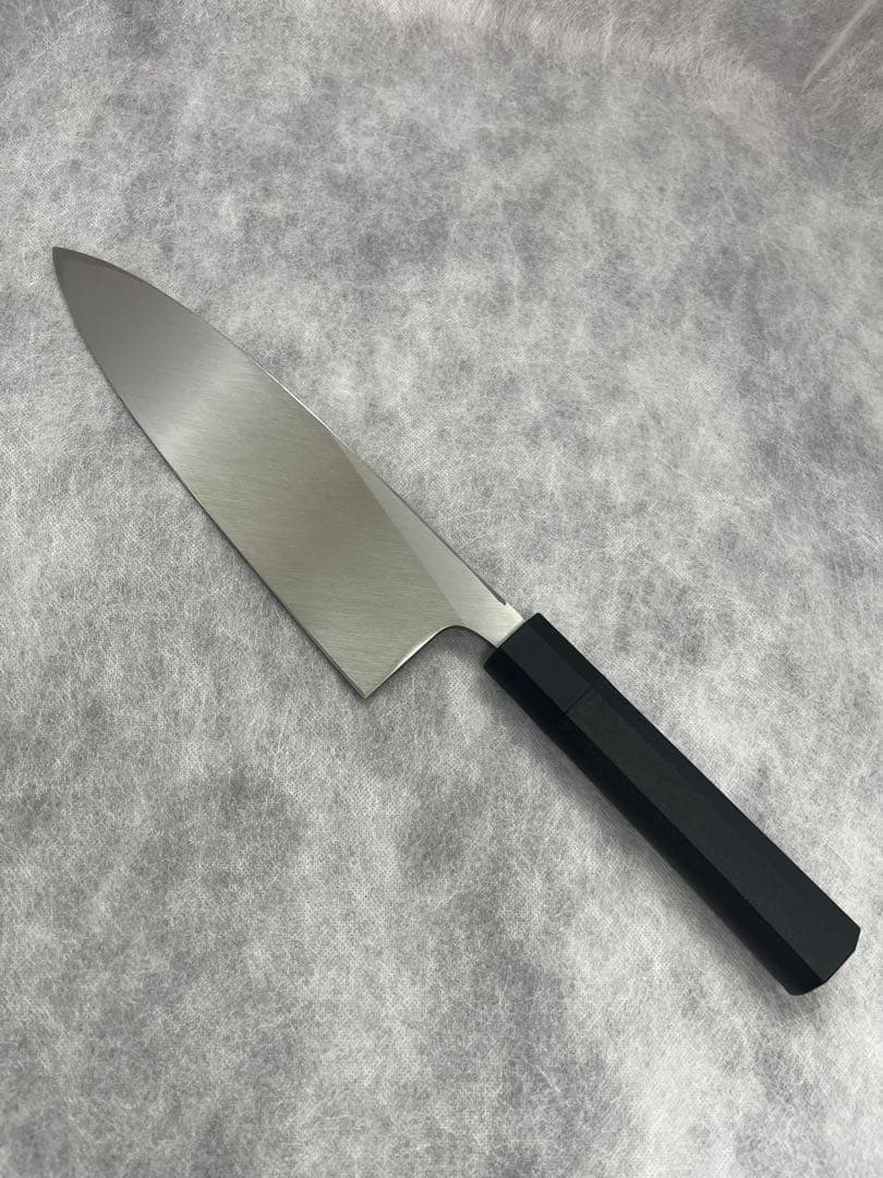 堺孝行《PC柄和庖丁 モリブデン鋼》出刃 210 mm【プラスチック抗菌柄・黒】