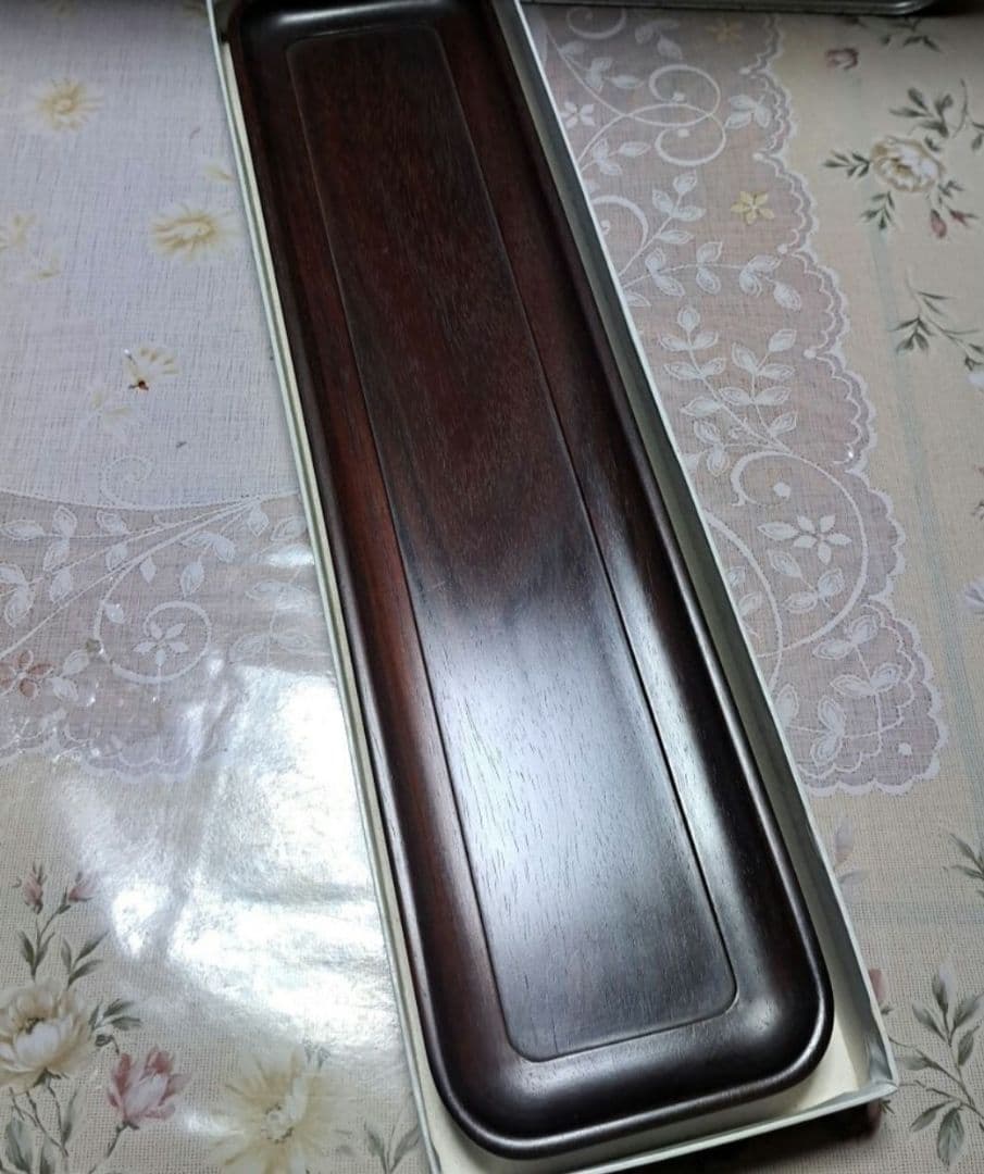 煎茶道具 煎茶盆　黒松　長盆　一文字盆 木製 古美術　工芸品　骨董品 2026年最新】煎茶 一文字盆の人気アイテム - メルカリ