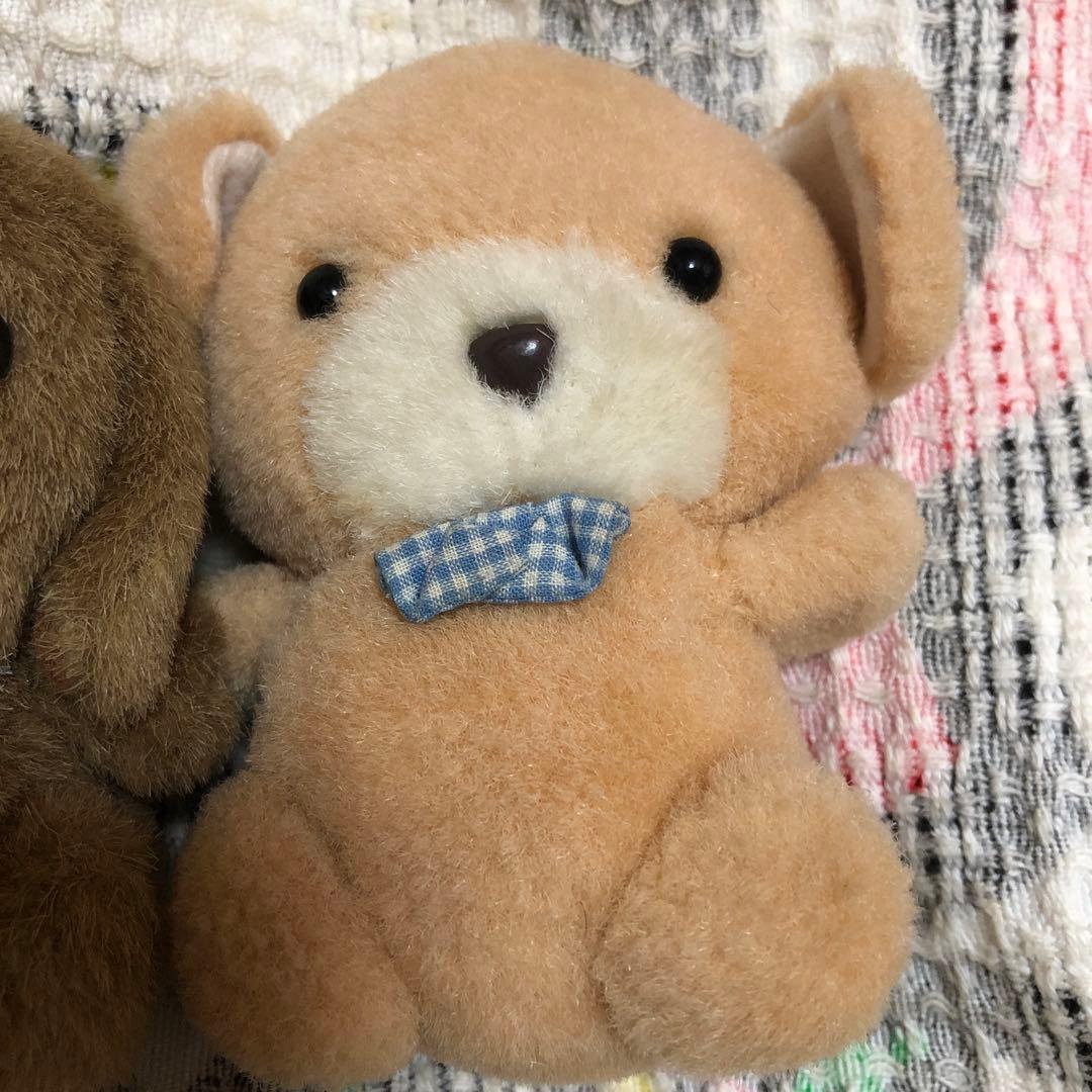 昭和レトロ ヴィンテージ メーカー名不明 犬＆熊 ぬいぐるみ 中古品