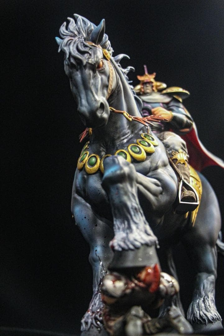 北斗の拳 wf2024w 黒王号&ラオウ レジンキャスト 塗装済み完成品 珠玉の作品がついにベールを脱ぐ！SpiceSeedより北斗の拳「ラオウ＆黒