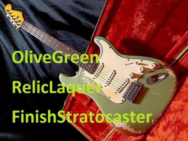 ギター OliveGreen RelicLaquerFinishStratocaster Fender Custom Shop, Double Esquire, Super Heavy Relic, Olive Green
