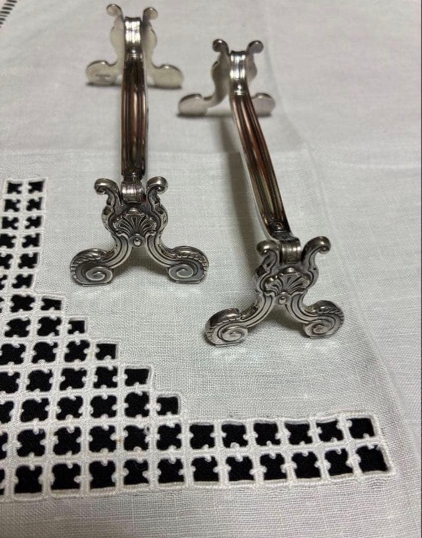 クリストフル　希少　コキーユのナイフレスト　アンティターニッシュの収納袋付き クリストフル ナイフレスト ○ シェル 貝殻 箸置き シルバー 銀 箱付き