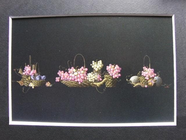 百瀬郷志、葡萄と南瓜と柘榴と　etc、希少な額装用画集より、新品高級額装付 百瀬郷志ギャラリー