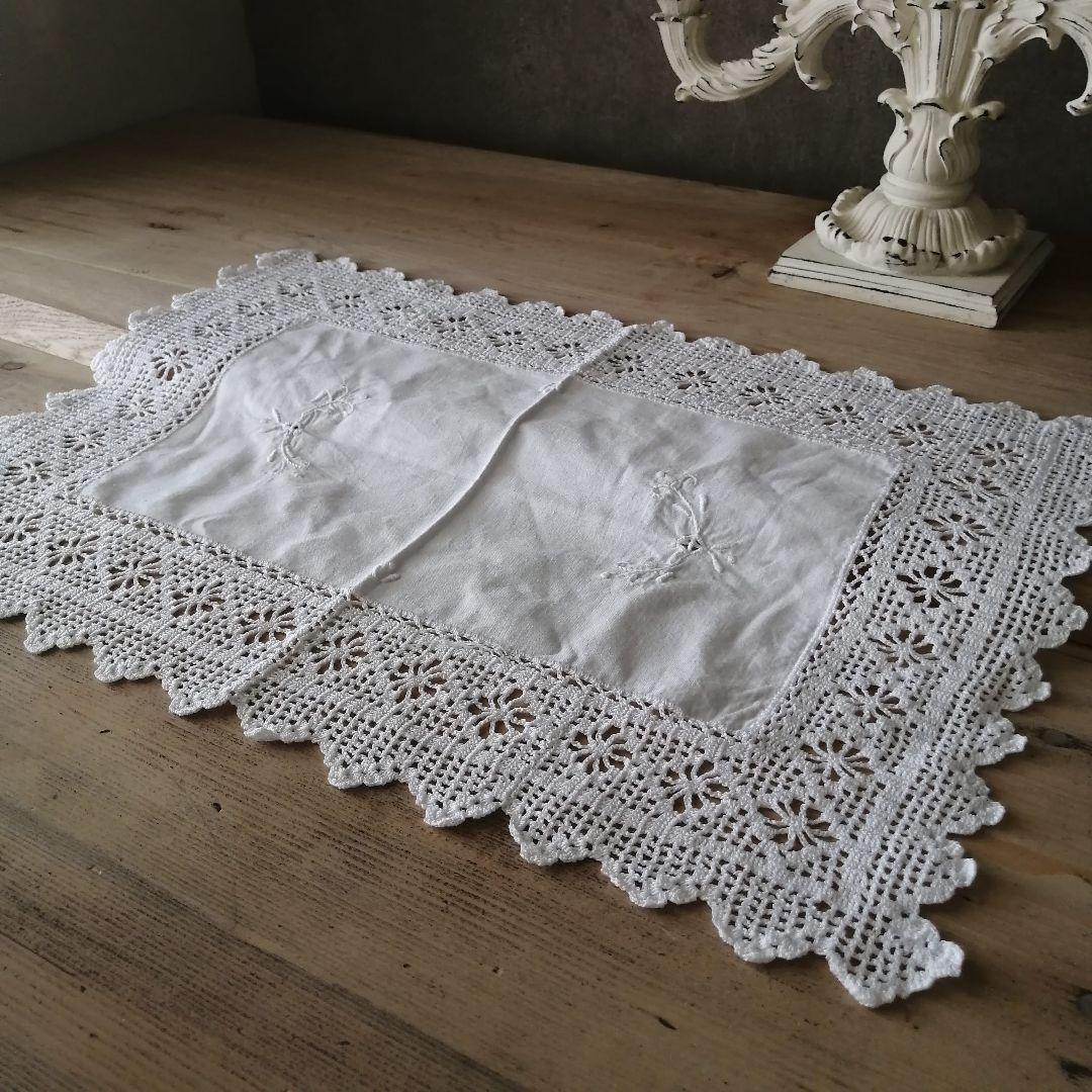 イギリスヴィンテージクロッシェ編みレース ドイリー - メルカリ