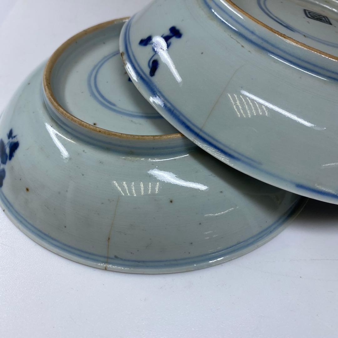 中国清時代 新渡青花龍図中皿 木箱付 直径約16㎝ 東Y7-0326☆2F - メルカリ