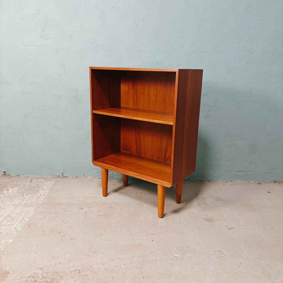 【ぱんち】デンマーク　チーク材　ブックシェルフ　北欧家具　北欧ビンテージ デンマークヴィンテージ ブックケース シェルフ 本棚 チーク材 収納