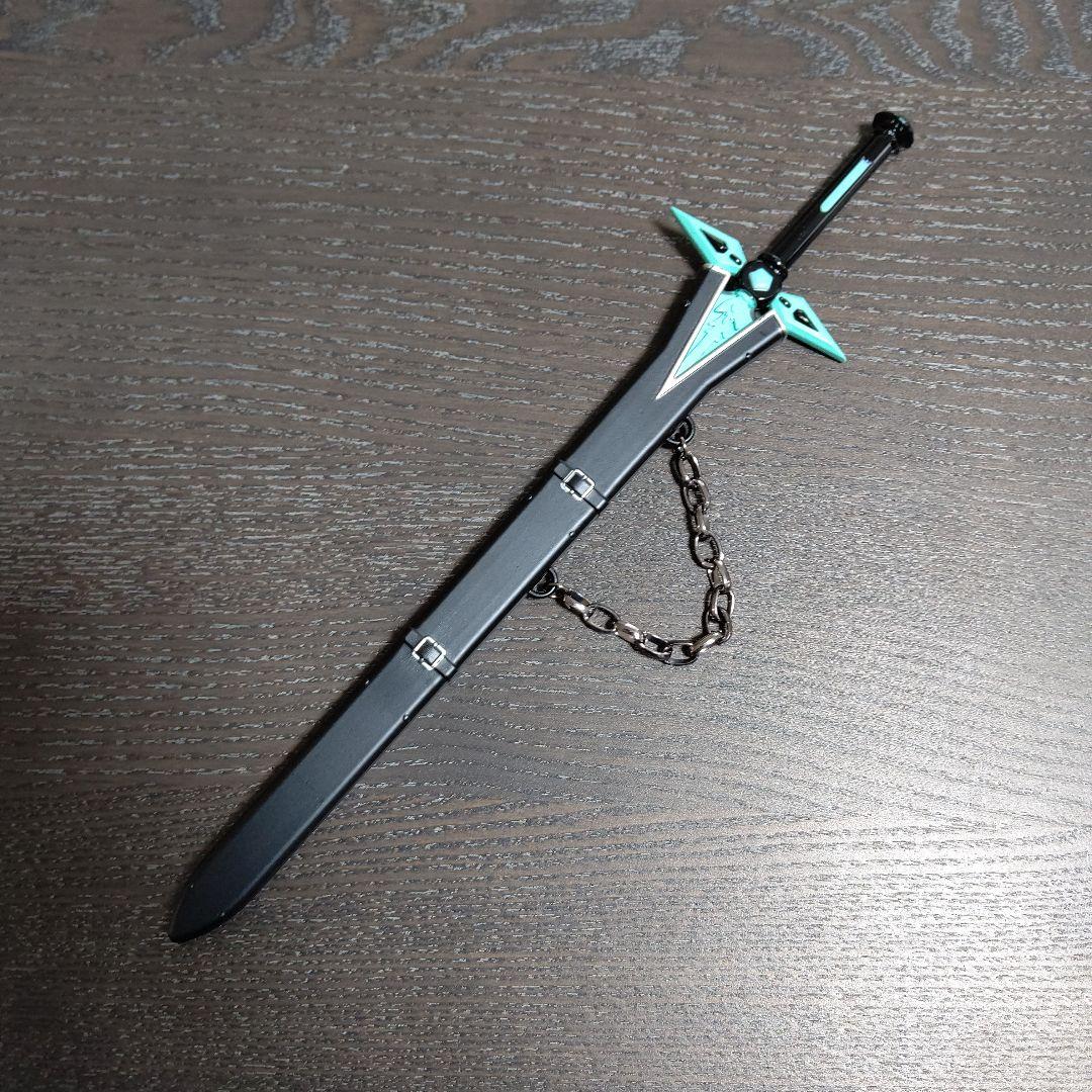 大型ペーパーナイフミニチュアニメ重厚感あリアル剣ブラックソード