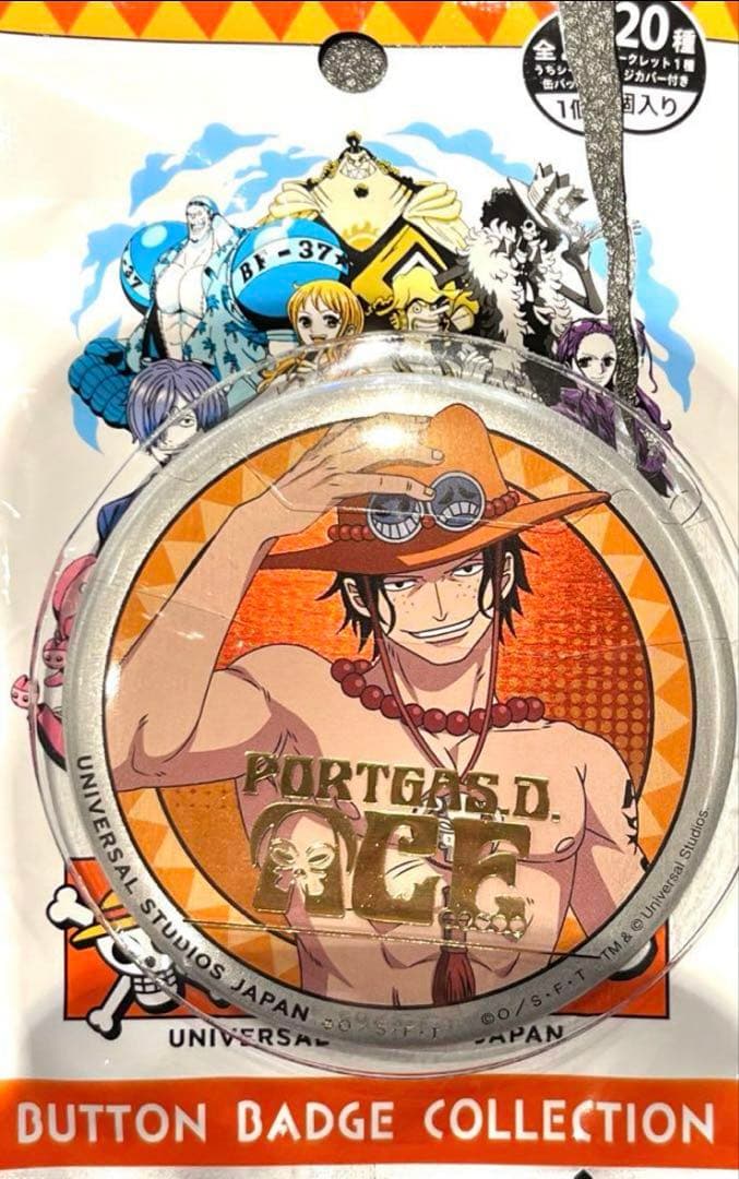ワンピース ユニバ 缶バッジ シークレット エース - メルカリ