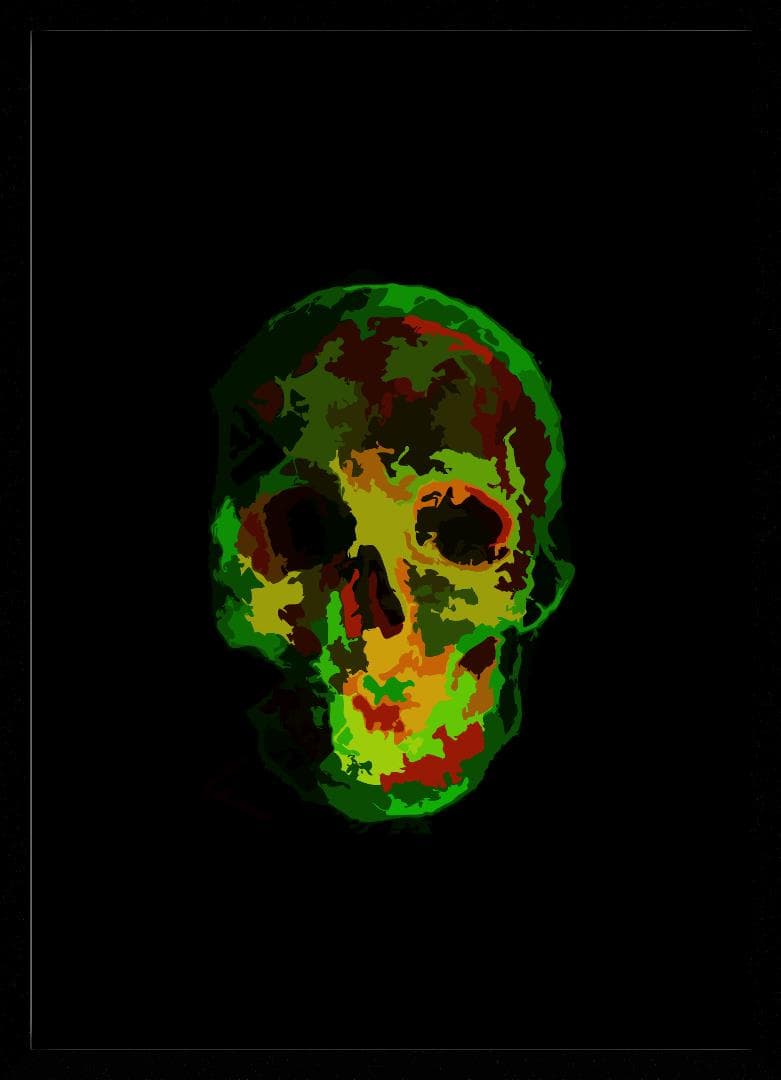 Kunpei_yamanashi　デジタルプリント  NEON SKULLⅠ コーポかにみそ原宿店🦀🌈 本日は【16~20時】オープンで酢✨ NEO般若の