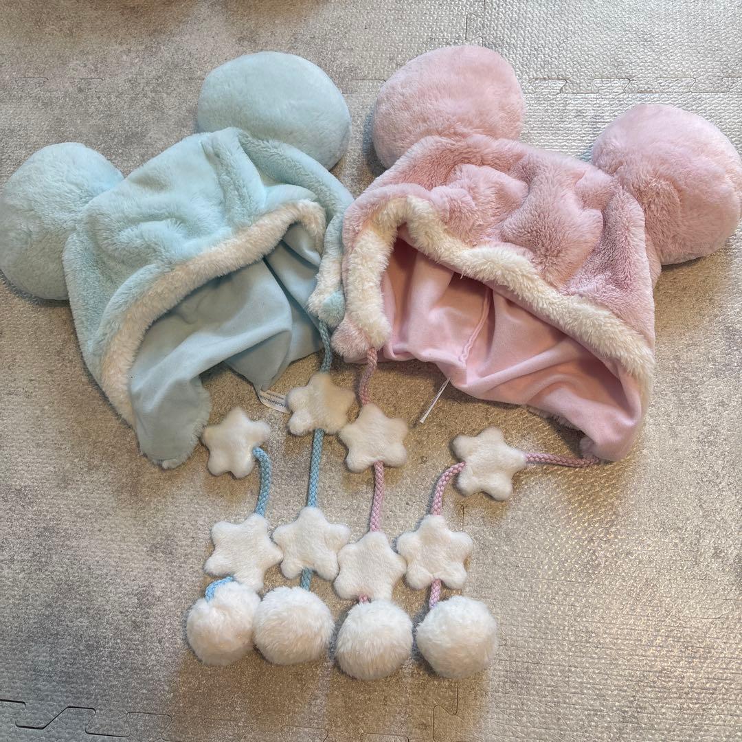 ディズニーリゾート ミッキー ファンキャップ パステル 水色 ピンク 星