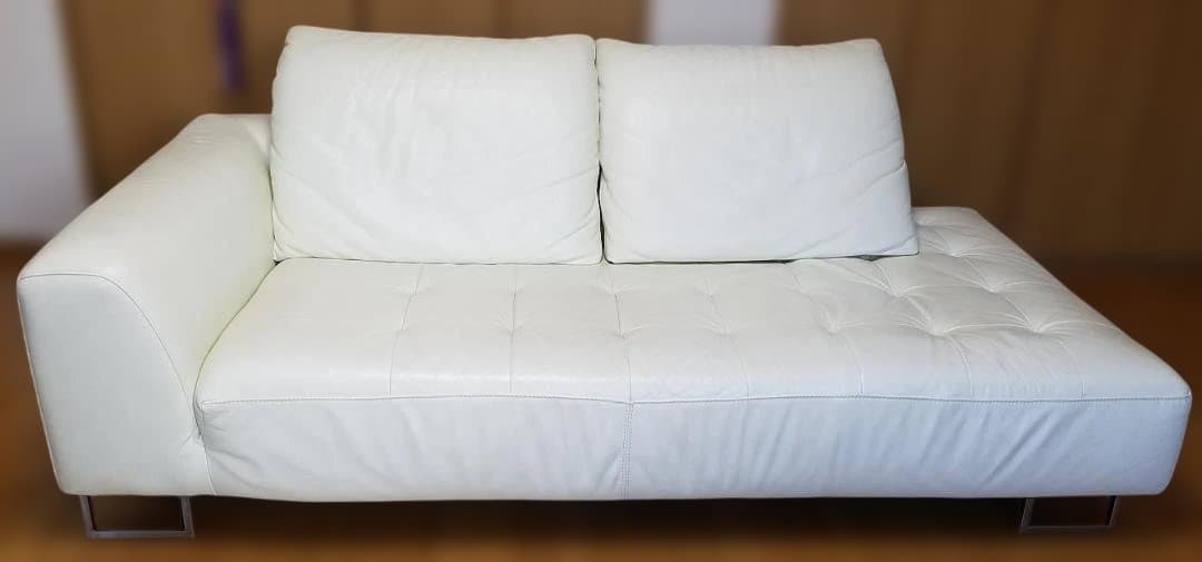 IDC 大塚家具 本革 ソファ L/Sコンフォート11 ホワイト レザー 中古 中古】IDC大塚家具 大塚家具 L/S エルエス 総革 革 ホワイト 白