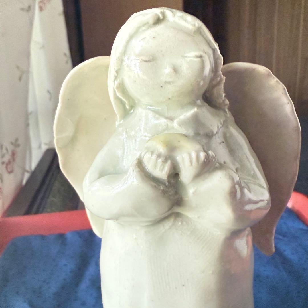 F様へ感謝お嫁入り‼️愛ある作家の最上手フィギュリン「黄色い星にいのる天使」一体