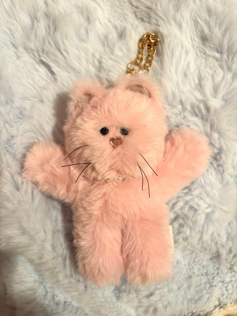 FURFUR キャットマスコットチャーム ピンク - メルカリ