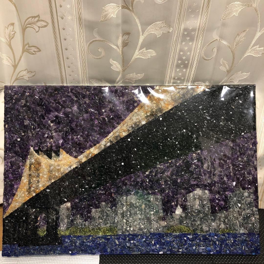 天然石壁掛け　マンハッタンの夜 天然石壁掛け マンハッタンの夜 天然石壁掛け マンハッタンの夜 天然石