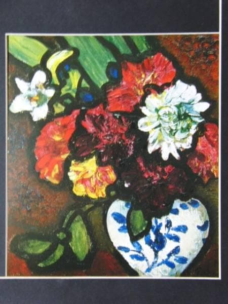 林 武 、花、高級希少画集画、版上サイン入 新品額付 Yahoo!オークション - 【GLC】林武 「花図」 東美鑑定付/画集掲載/画廊