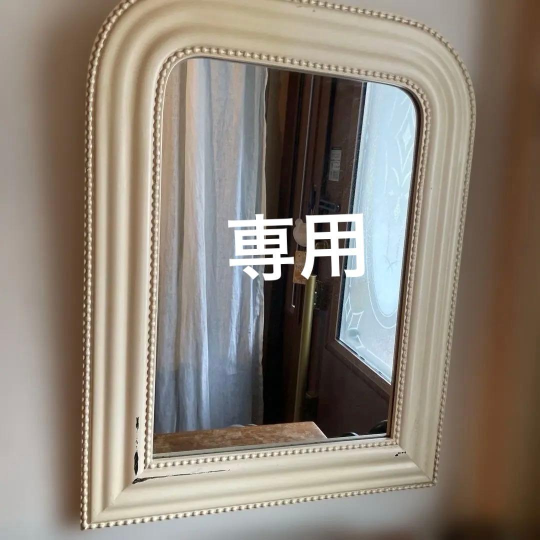 マンズアンティークミラー　鏡　ブロカント　ヨーロッパ　ビンテージ　壁掛け 壁掛けミラー 大型ミラー 鏡 バリヤード ウォールミラー 横長