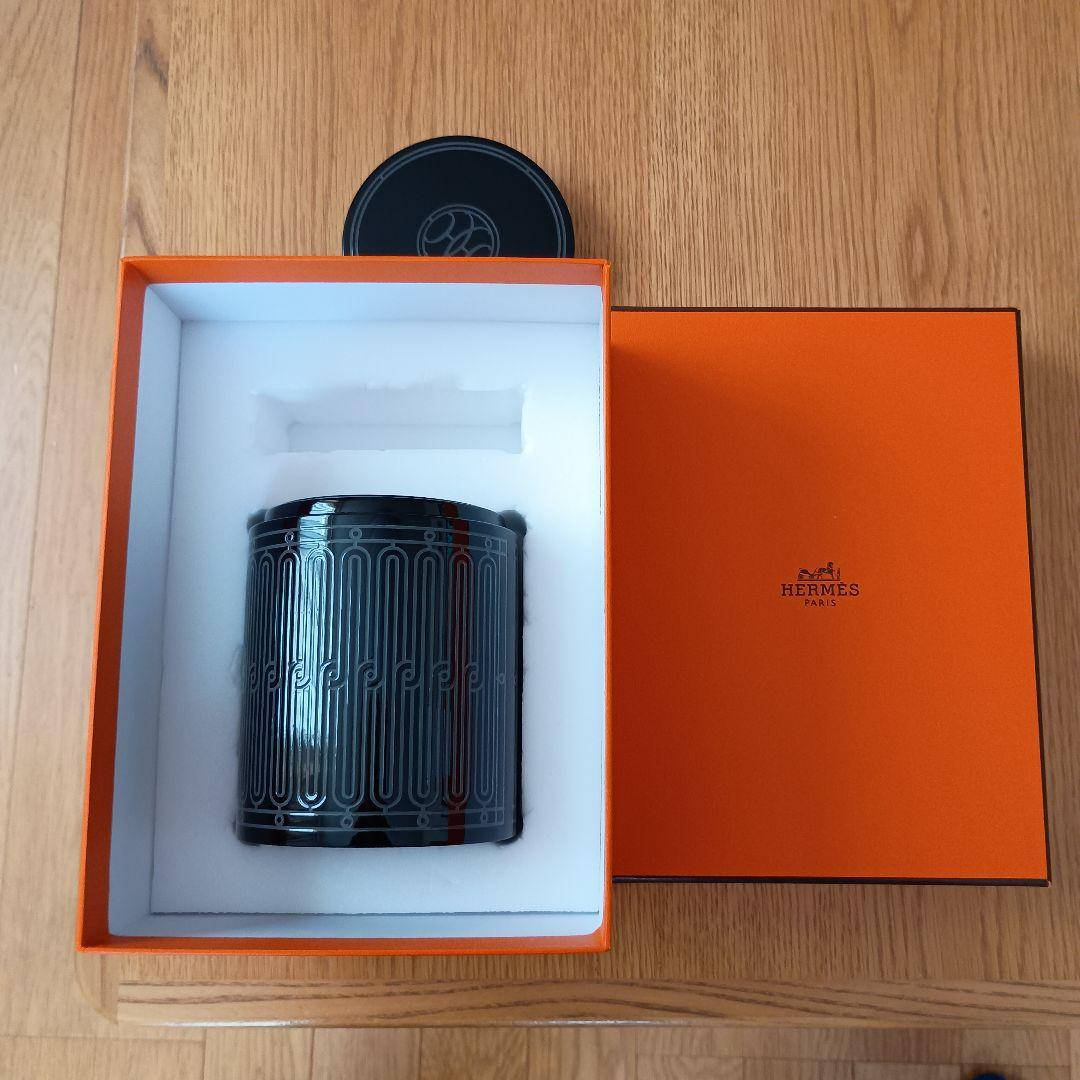 R*様 HERMES 幾何学模様の陶器キャニスター未使用 琺瑯キャニスター（はりねずみキッチン）