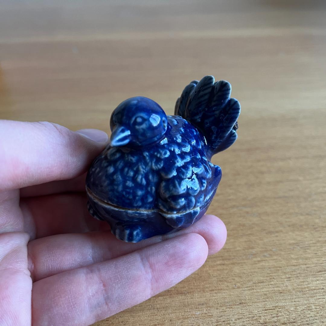 古染付 祥瑞様式 瑠璃の鳥形小品｜明末〜清初・尾に欠けあり - メルカリ