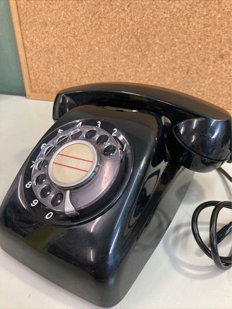 昭和レトロ アンティーク 黒電話 日本電信電話公社 ダイヤル式電話