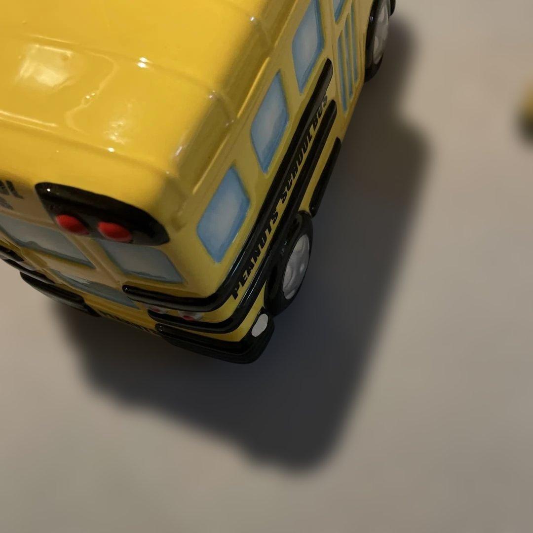 スヌーピー スクールバス 貯金箱 レトロ