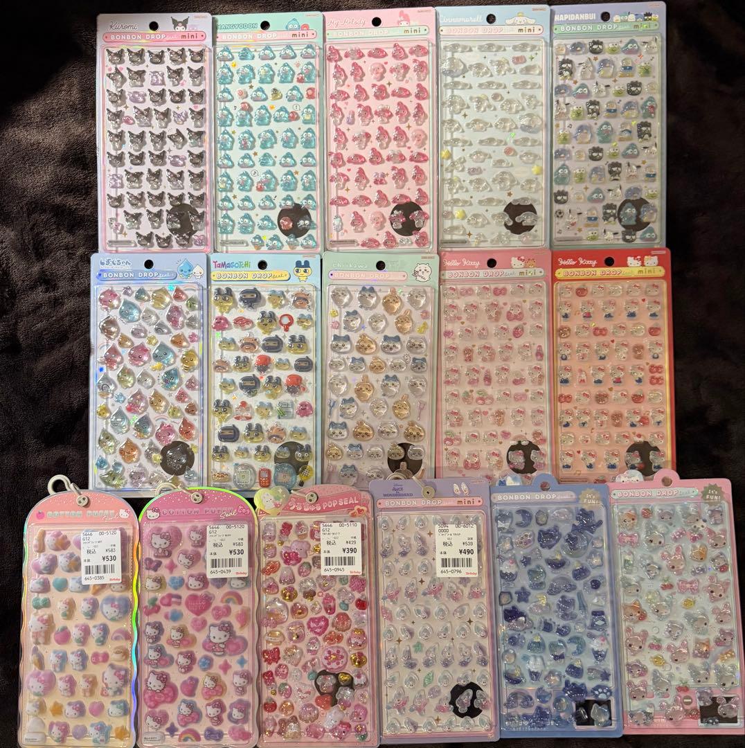 【正規品】ボンボンドロップ うるちゅるポップ コットンパフィー 16種セット ボンボンドロップ うるちゅる コットンパフィー シール｜Yahoo!フリマ