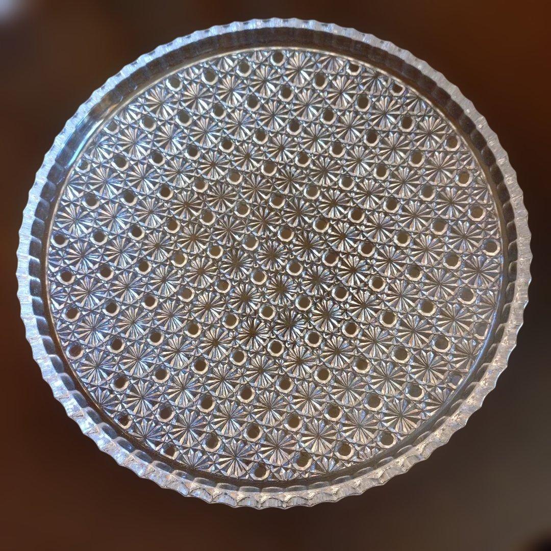 ホヤクリスタル ガラス大皿30cm 織皿 プレート - メルカリ