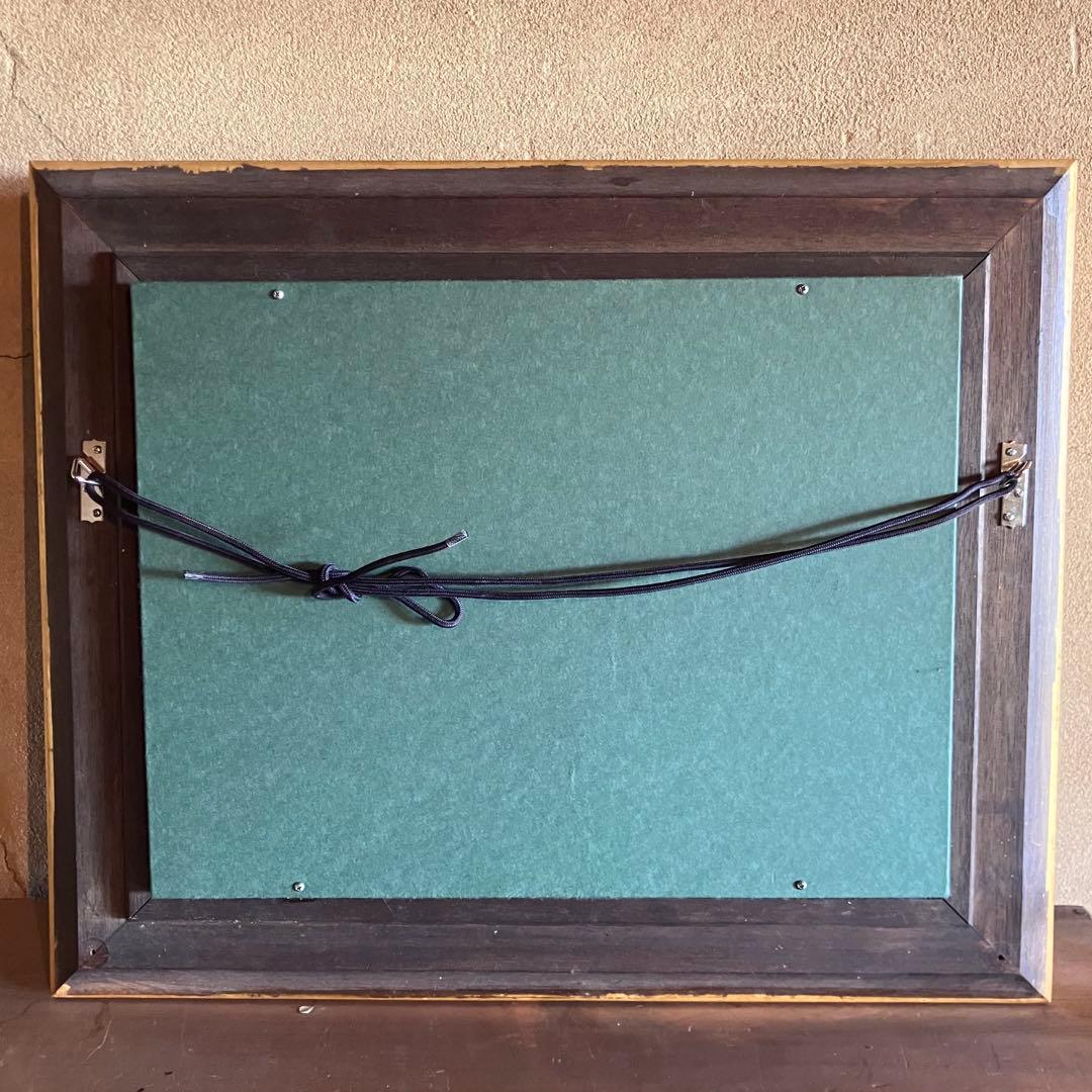 長森聰 「雪の田舎町」1973年 油絵 油彩画 サイン入り　25.2.20-2