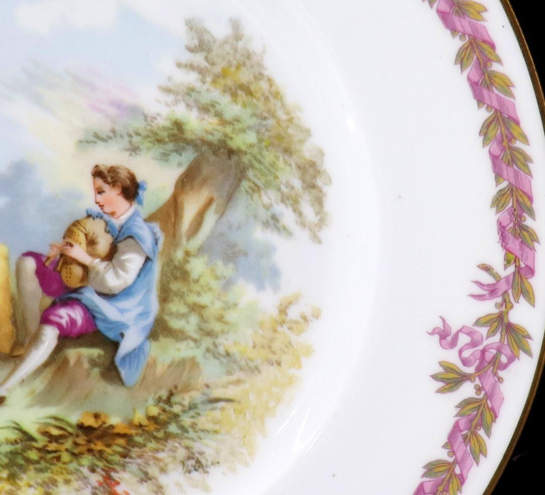 アンティーク・セーブル 1846年製 金彩飾り皿 王からの発注 刻印有