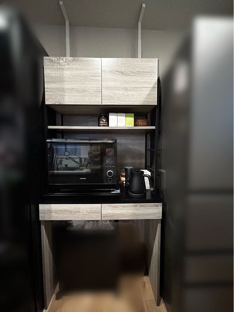 【引き取り限定】キッチンラック　食器棚　ゴミ箱上ラック キッチンラック ゴミ箱上収納 幅60cm 食器棚 収納棚 キャビネット