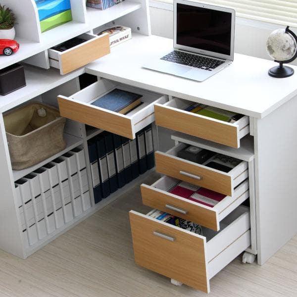 《新品・送料無料》学習机 学習デスク ３WAYレイアウトデスク ３段チェスト