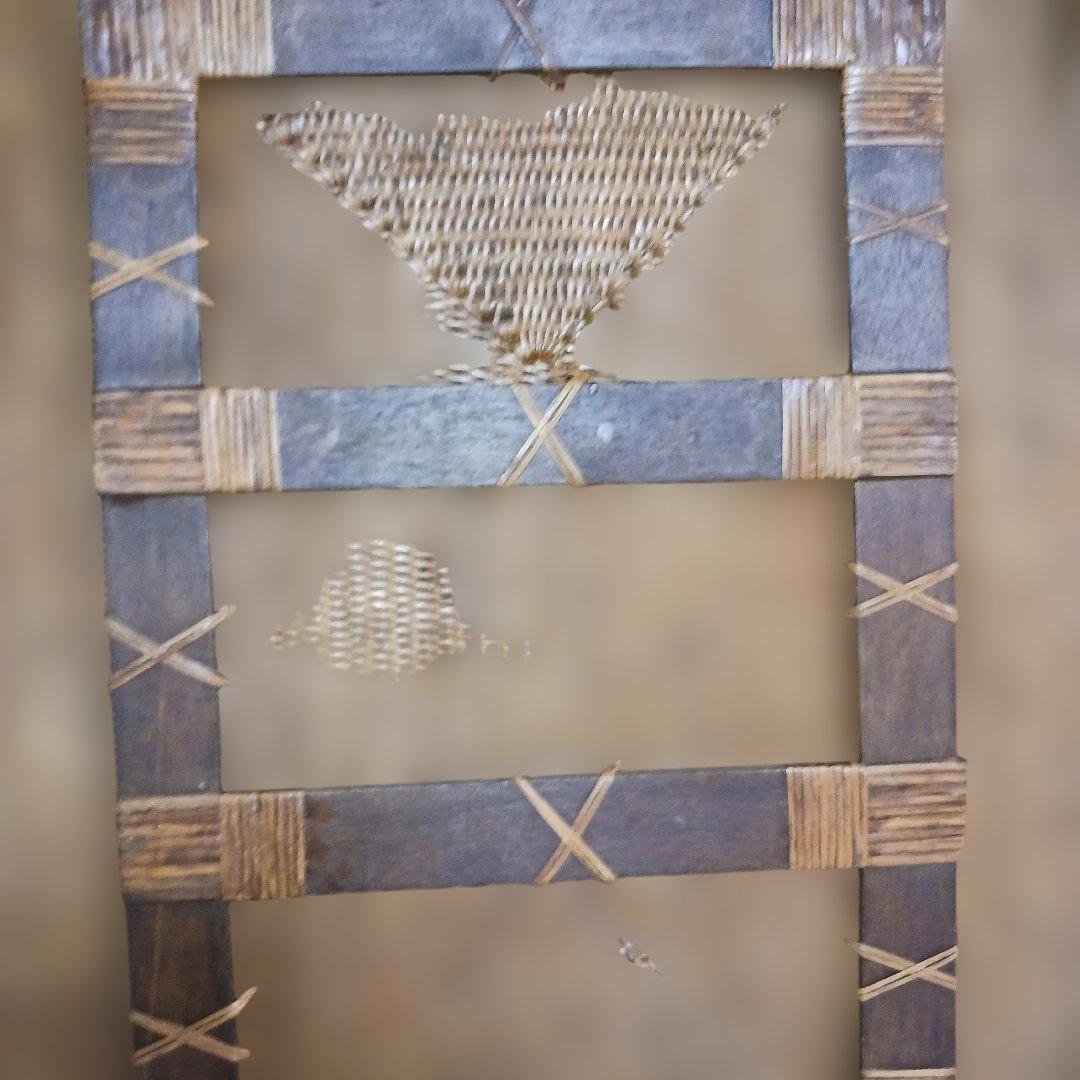 極美品 ラタン バトラーズトレーテーブル 天然素材 折りたたみ