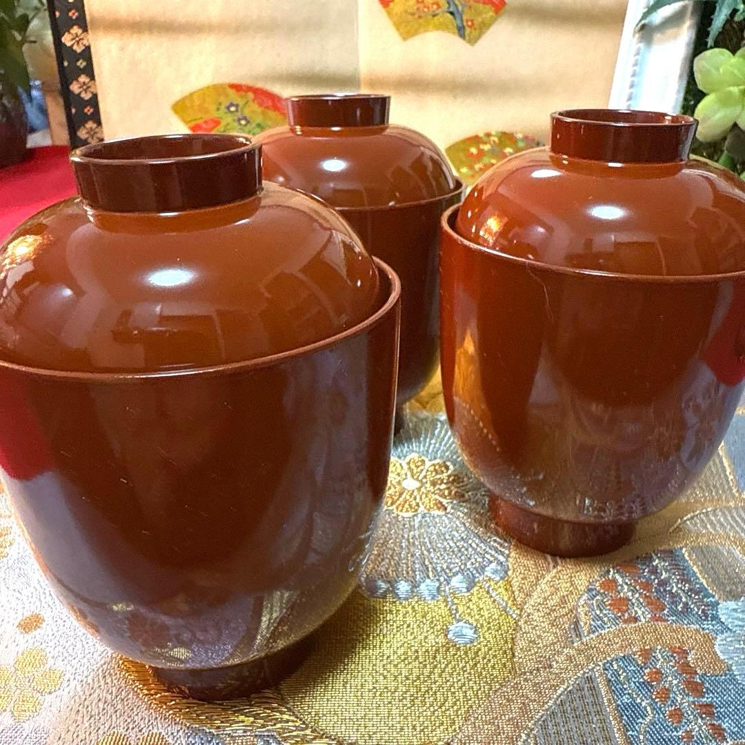 たち吉赤絵　菱型中鉢　角皿　茶碗蒸し　高台クリスタル　加賀金箔　No.3-32