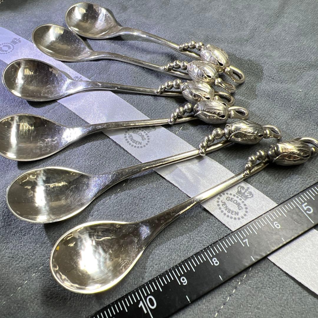 ジョージジェンセン　激レア　ブロッサムsterling925ティースプーン6本 ジョージジェンセン 激レア ブロッサムsterling925ティースプーン6本
