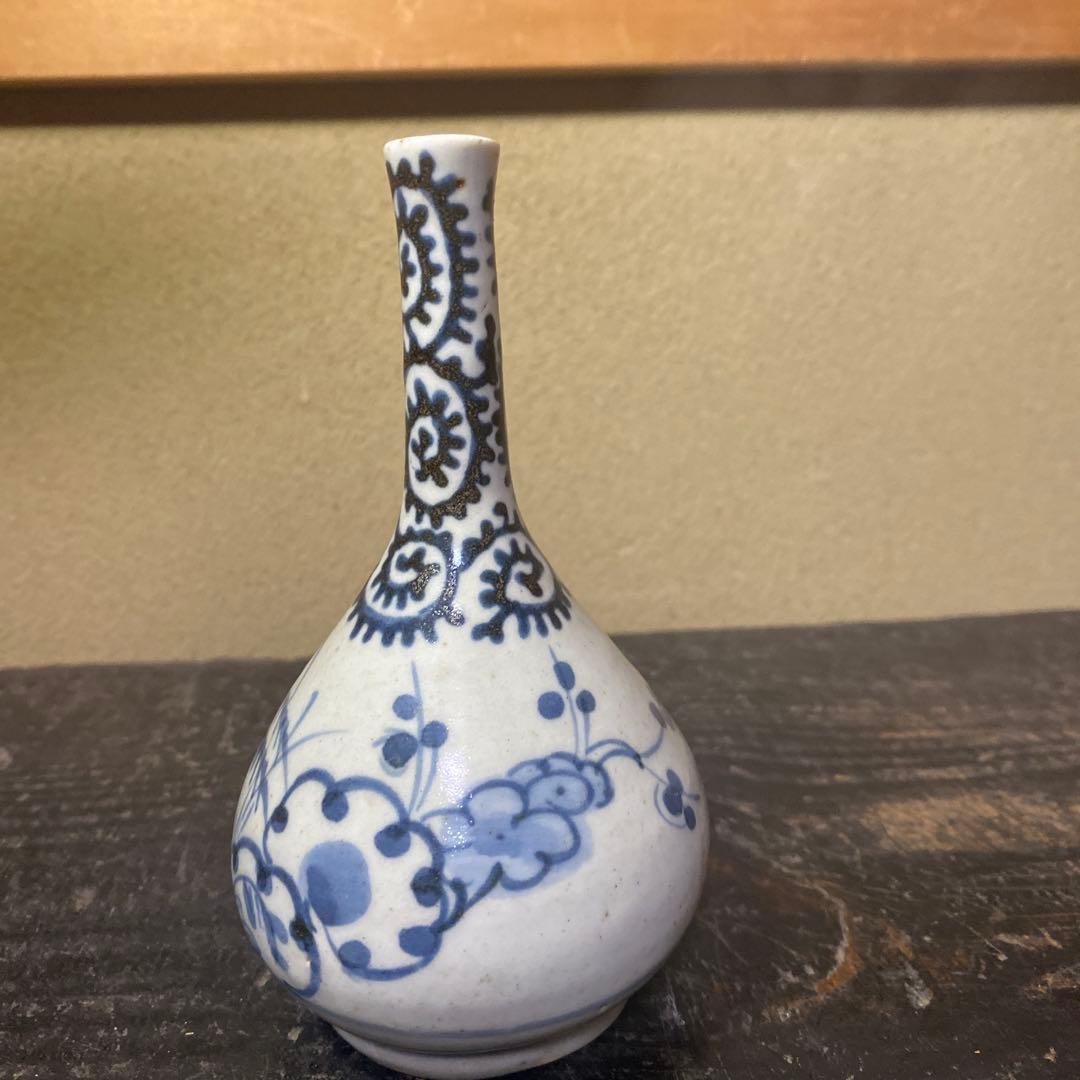 古伊万里たこ唐草徳利 伊万里 たこ唐草 おみき徳利 古伊万里 江戸 時代 蛸唐草 徳利 骨董品