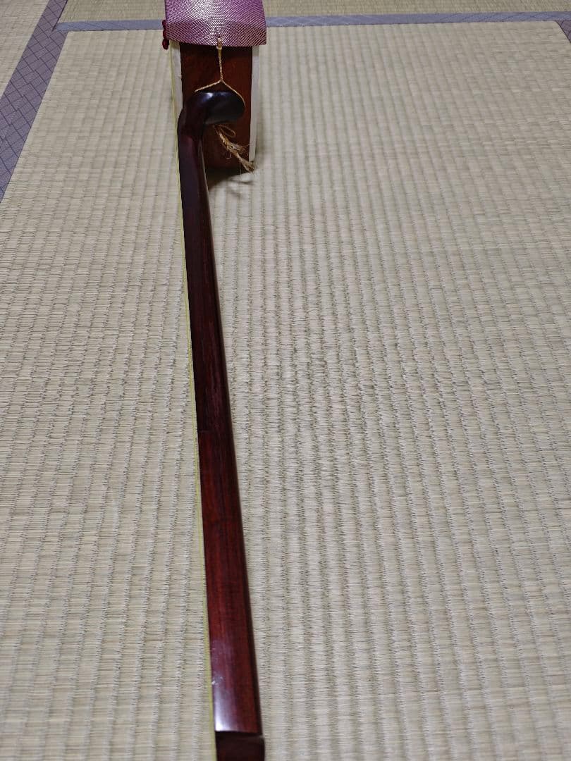 三味線本体 駒付き 細棹 皮破れ無し 天然皮