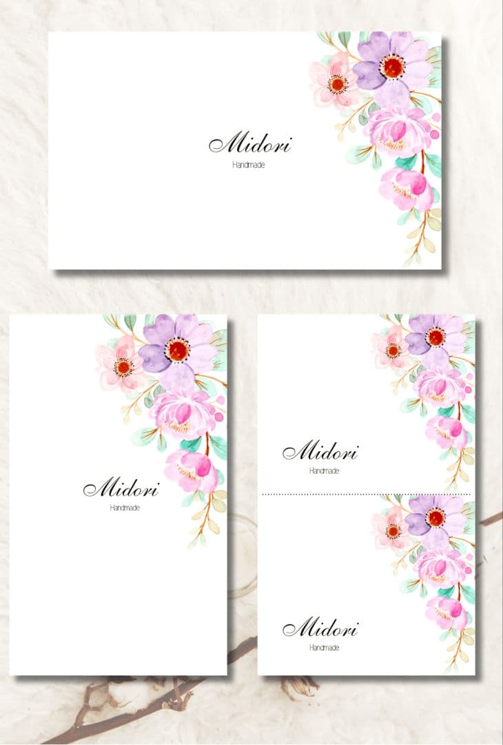 ショップカード アクセサリー台紙 サンキューカード 名刺 No.683 片面100枚】名刺 ショップカード サンキューカード アクセサリー台紙