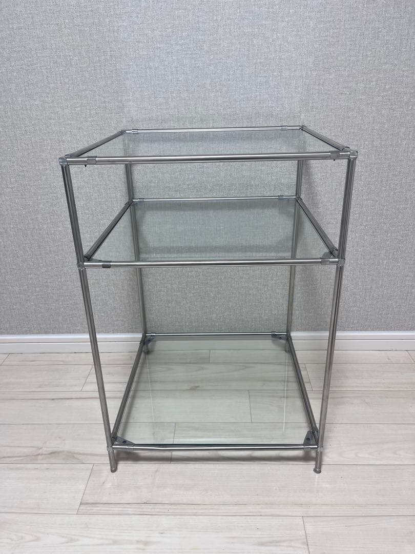 【韓国雑貨】韓国大人気 ★ インテリア クリア ガラス棚 韓国雑貨】韓国大人気 ☆ インテリア クリア ガラス棚 (棚・ラック