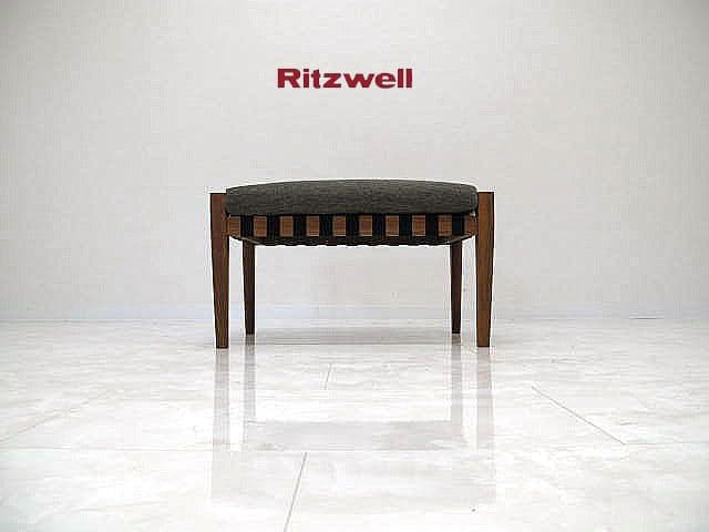 【展示品リッツウェル ブラヴァ オットマン ウォールナット無垢材×ファブリック 展示品◇Ritzwell(リッツウェル)BLAVA(ブラヴァ) ダイニングチェア2脚