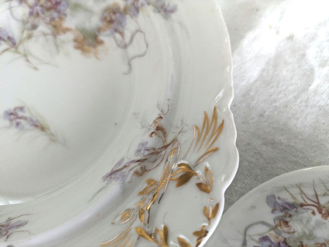 アンティーク アビランド リモージュ 蓋付きバターディッシュ