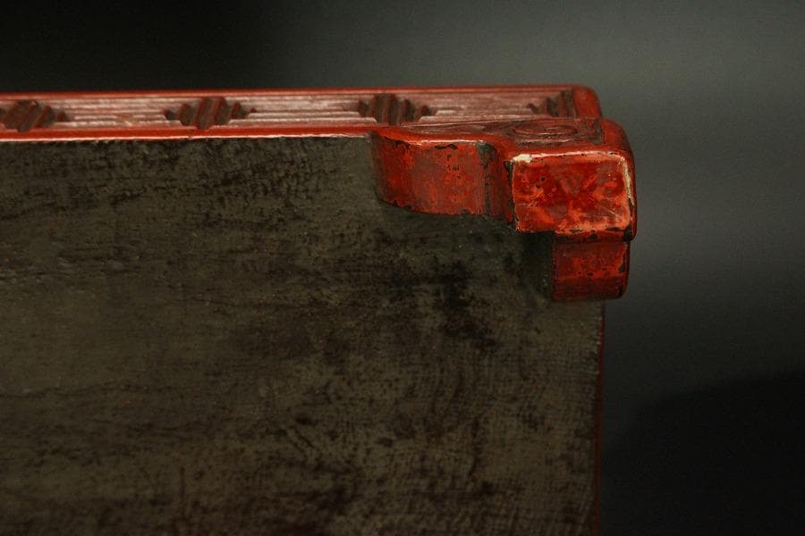 武具甲冑 讃岐 堆朱 刻 雲蝙蝠 鹿角 吉祥 刀掛(LC328) - メルカリ