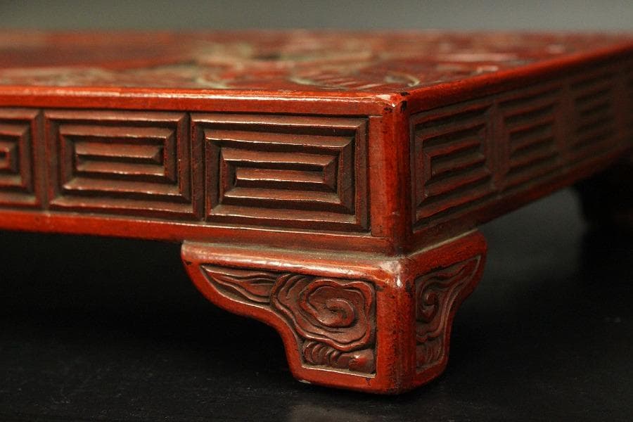 武具甲冑 讃岐 堆朱 刻 雲蝙蝠 鹿角 吉祥 刀掛(LC328) - メルカリ