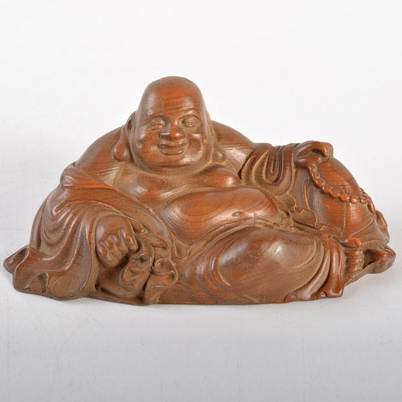 中国　唐木黄楊木彫刻　布袋座像　置物　C　R6716E 中国 唐木黄楊木彫刻 布袋座像 置物 C R6716E - メルカリ