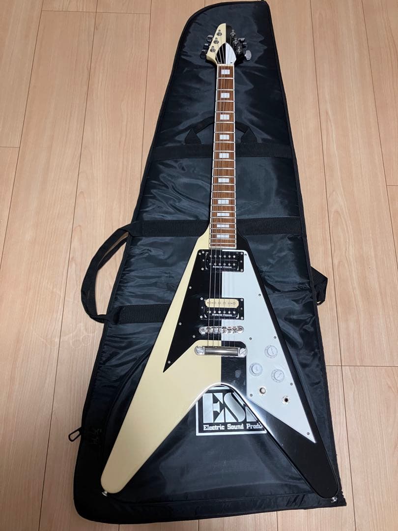 【美品EDWARDS E-FV-125WB Flying V マイケルシェンカー ESP Edwards E-FV-125WB Michael Schenker – Japan - Flying V Łódź