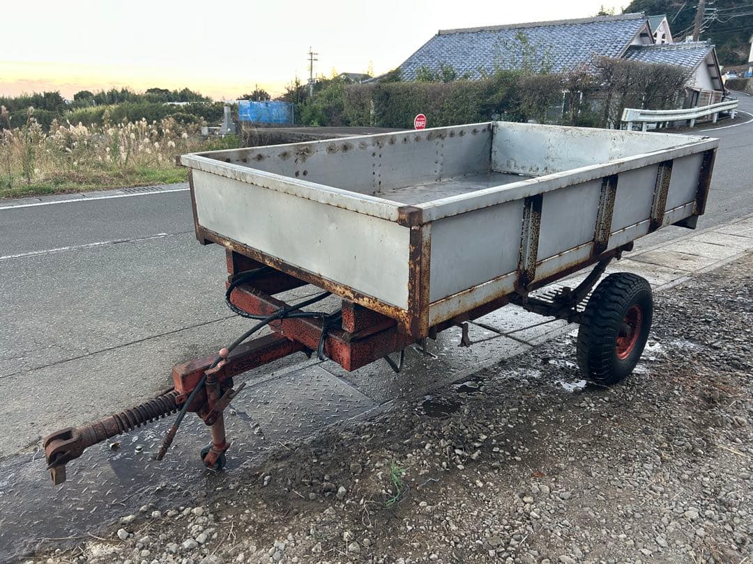 宮崎　トレーラー　油圧ダンプ　トラクター用　率引タイプ　運搬車　油圧 トラクター Yahoo!オークション - トラクター 牽引 PTO 油圧 ダンプ トレーラー 農