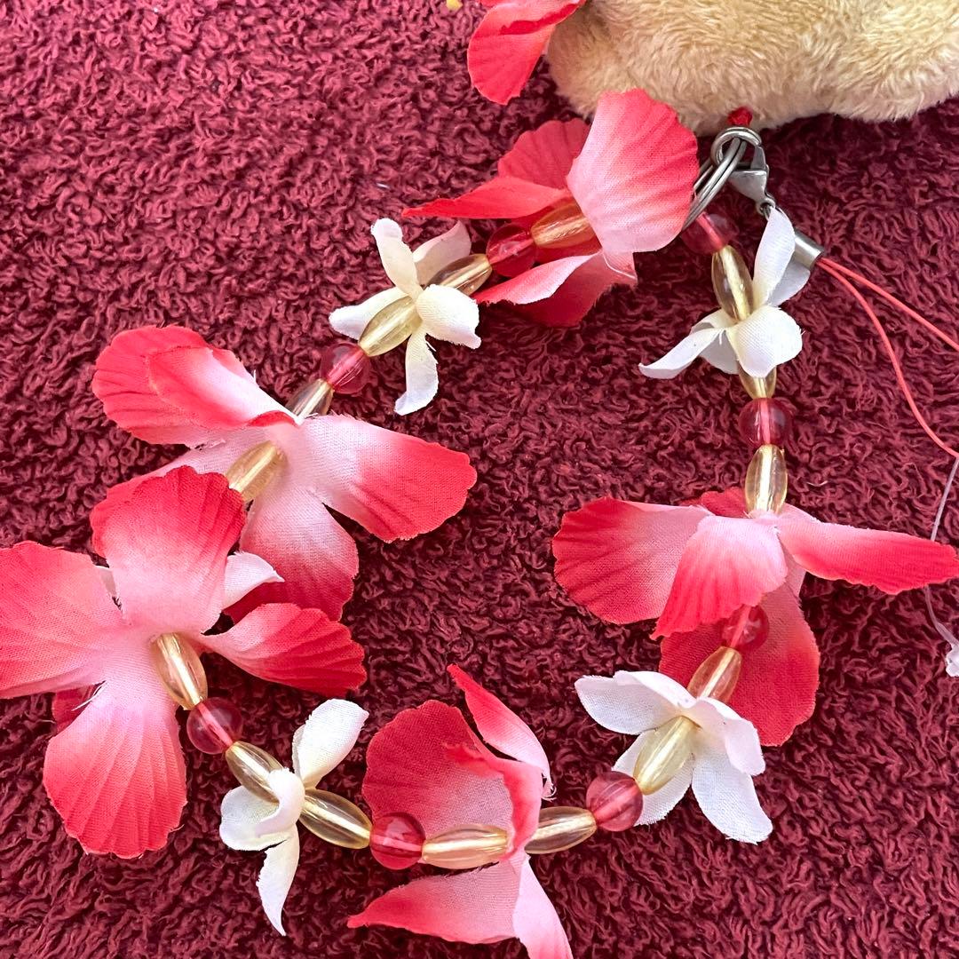 サンリオ ハローキティ 日焼け ハワイ ハイビスカス レイストラップ