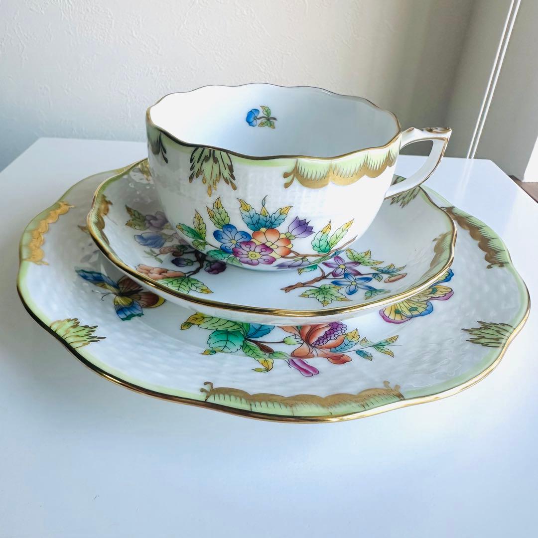 ヘレンド ヴィクトリア ブーケ 1客1枚 プレート カップ ソーサー