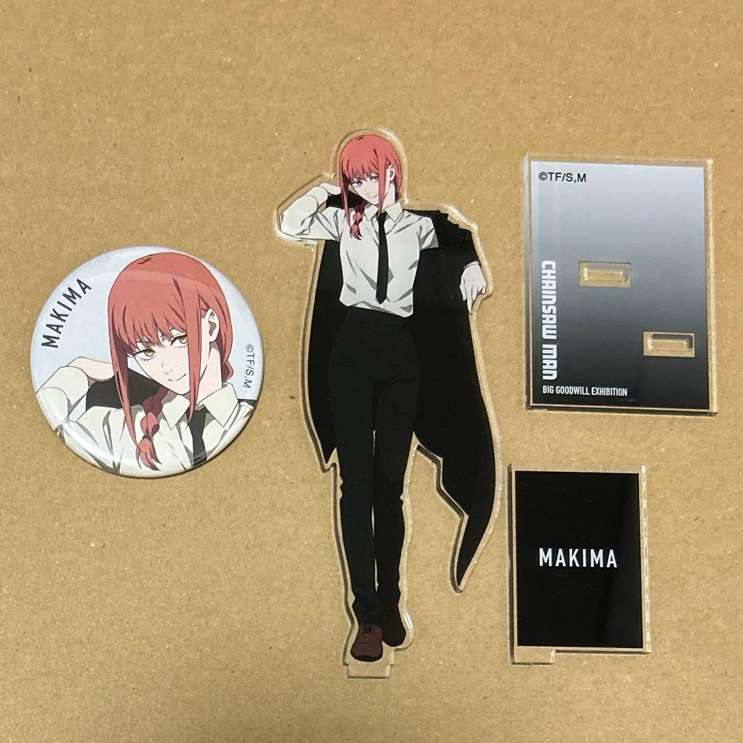 チェンソーマン　大交流展　ベースヤード　立ち絵　アクスタ　缶バッジ　マキマ チェンソーマン 大交流展 in ベースヤードトーキョー トレーディング缶