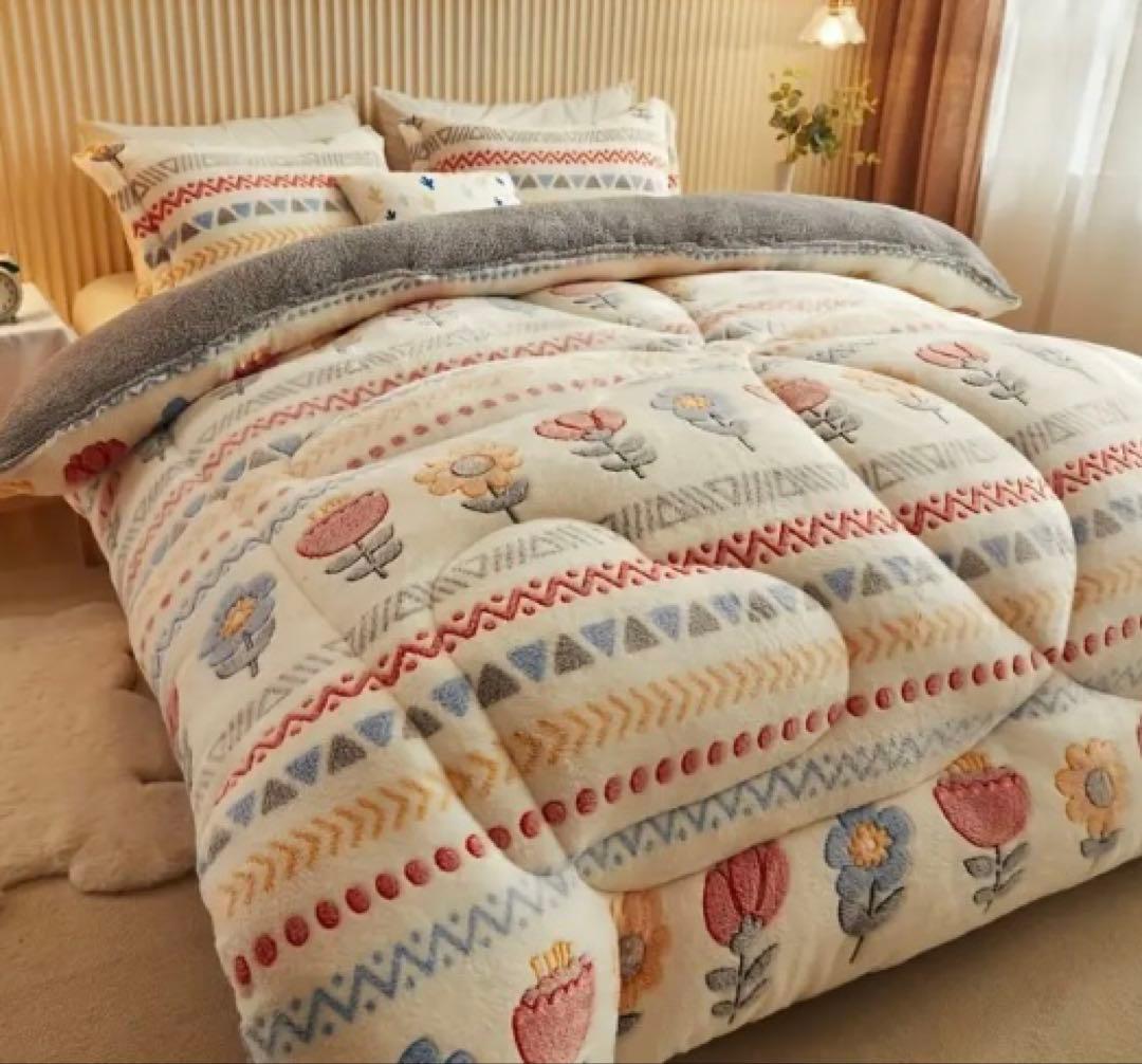 花柄シングルサイズ掛け布団 掛け布団カバー Fab the Home シングル エイジア 花柄 綿100％ （ 布団