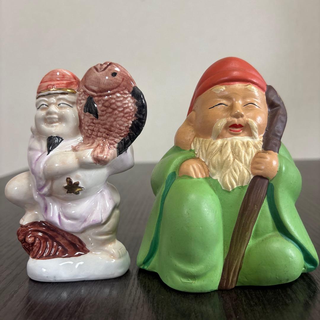 七福神 恵比寿 大黒天 陶器人形 2体セット - メルカリ
